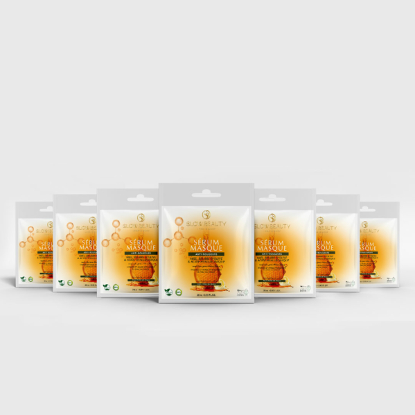Pack De 7 Sérums Masque Anti-Rougeurs : Miel, Beurre d’Olive & Acide Hyaluronique